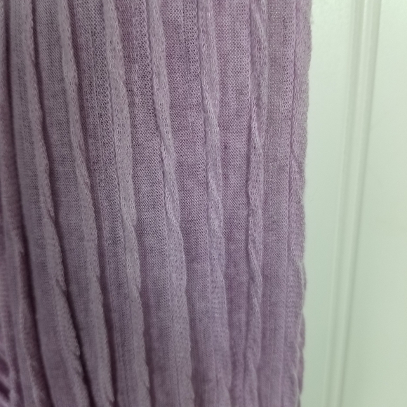 Soft Surroundings Long Sleeve Textured Purple Tunic Top High Low Size Medium - Picture 10 of 11